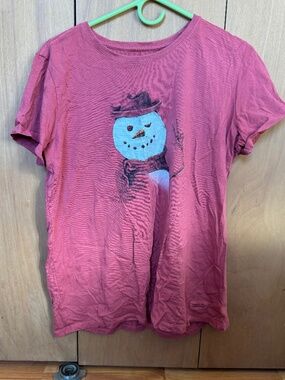 Life is good snowman t-shirt